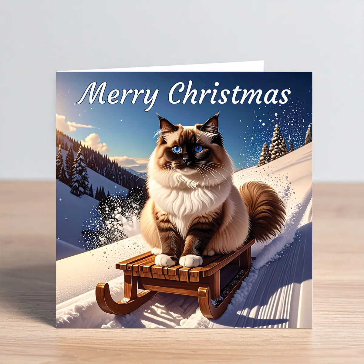 ragdoll cat christmas card