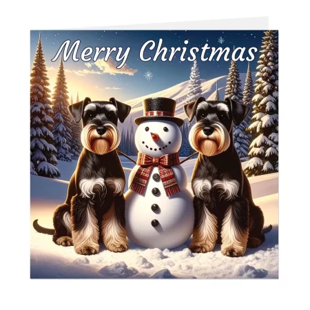 Schnauzer Christmas Card