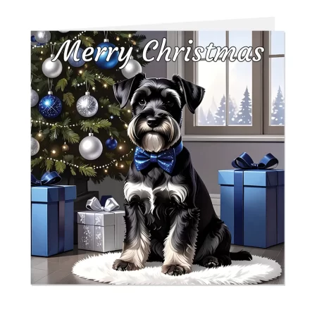 Schnauzer Christmas Card