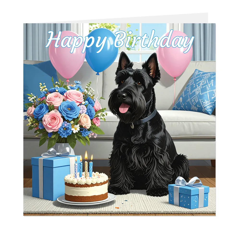 scottish terrier birthday card