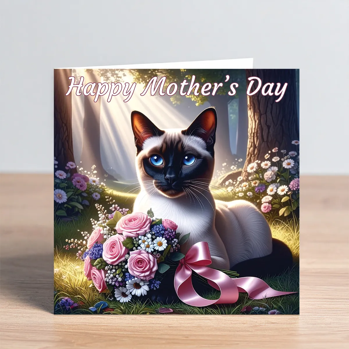 siamese cat mothers day card