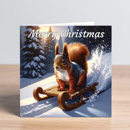 squirrel christmas card