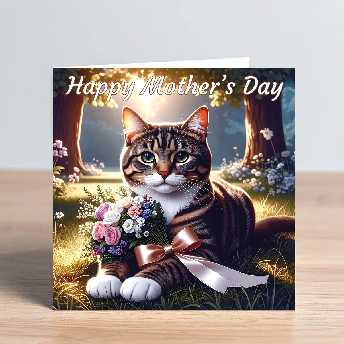 tabby cat mothers day card