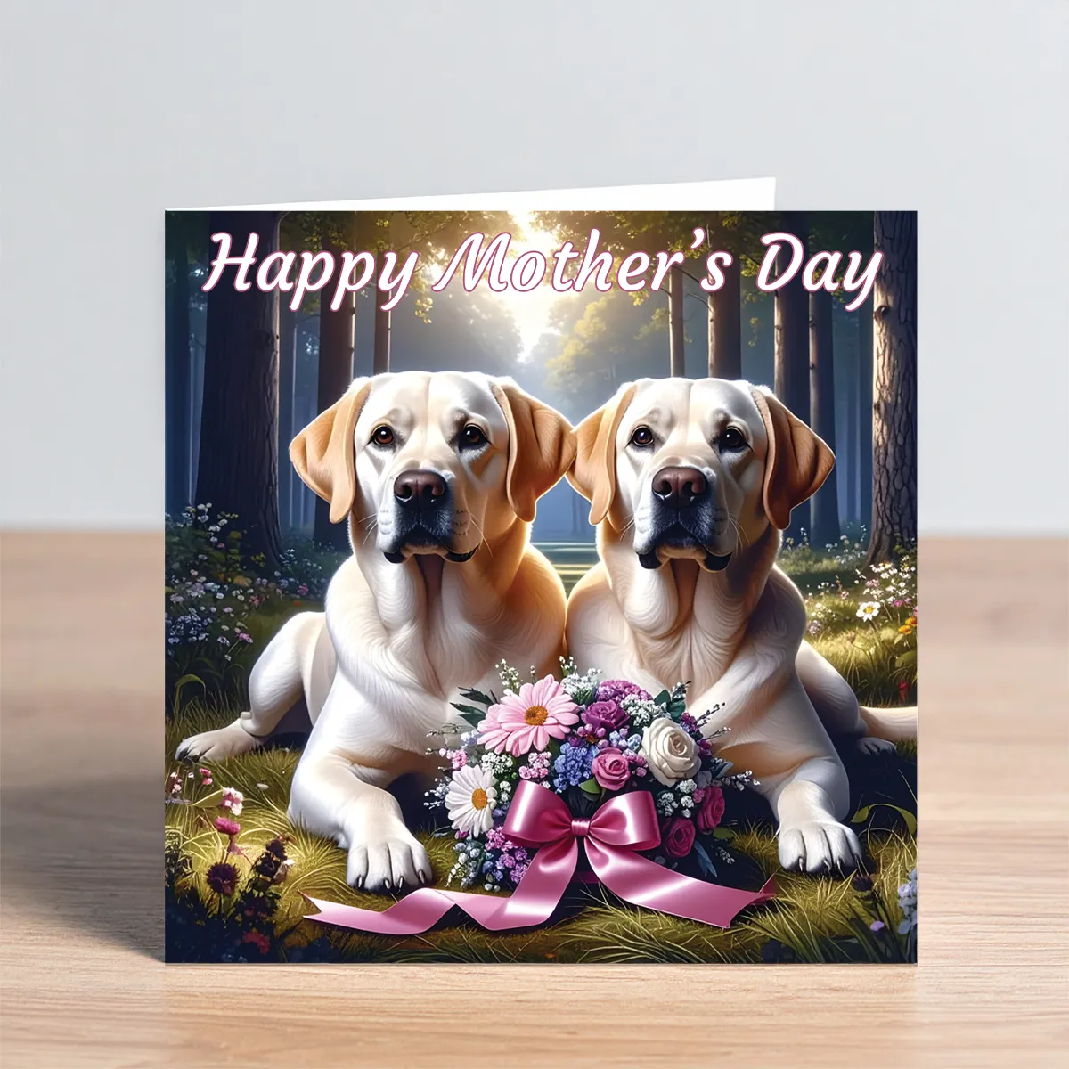 yellow labrador mothers day card