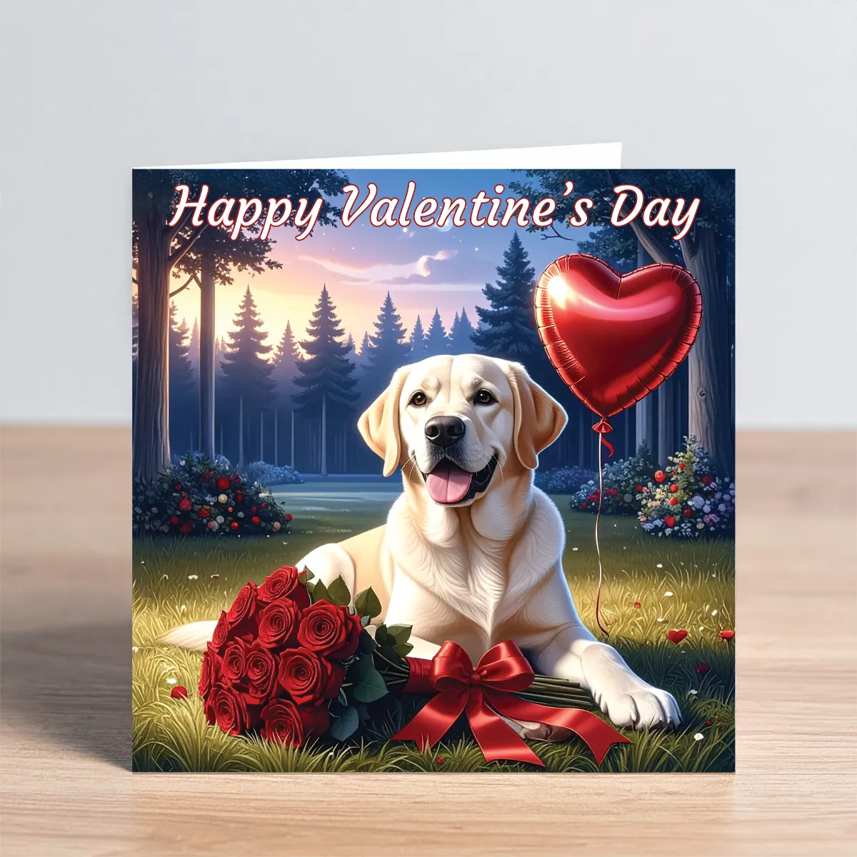 yellow labrador valentines card